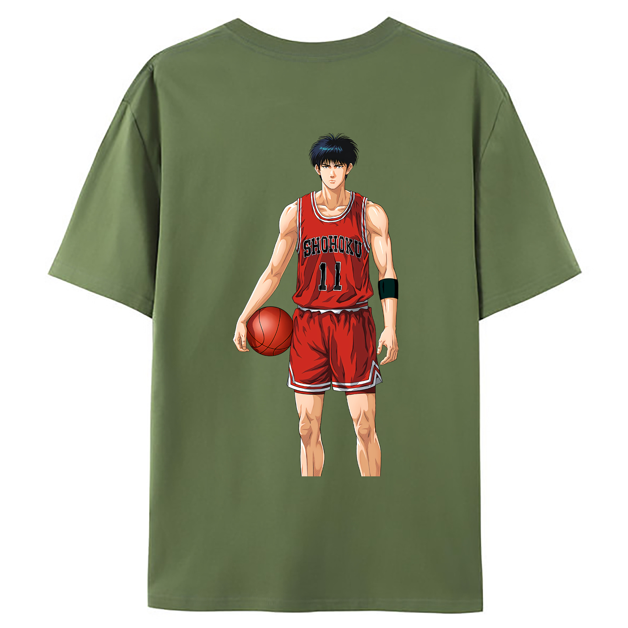 （画像用） SLAM DUNK／スラムダンク 綿100％ メンズ半袖Tシャツ（バックプリント） 通気性